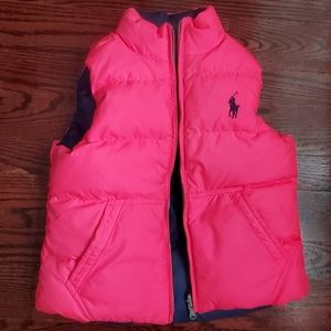 Ralph Lauren Girls reversible puffer vest size 6T-8T